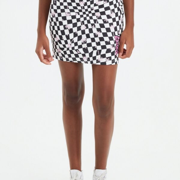 Barbie - Logo Black/White - Skirt - white - L - 95% Polyester, 5% Elastane,Jersey