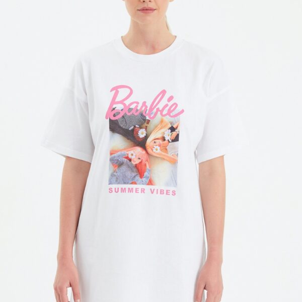 Barbie - Summer Vibes White - Dress - white - L - 80% Cotton, 20% Polyester,Jersey
