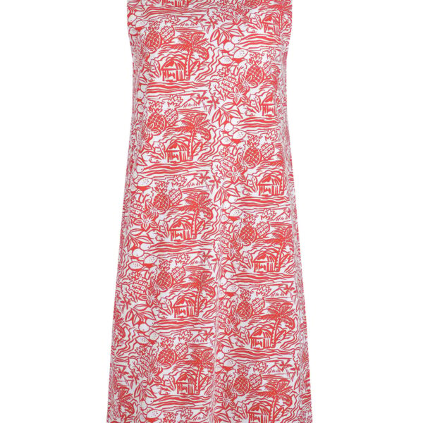 Weird Fish Adenea Organic Cotton Jersey Shift Dress Rich Red Size 20