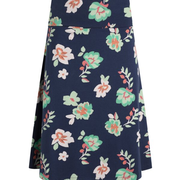 Weird Fish Malmo Printed Jersey Skirt Night Blue Size 12