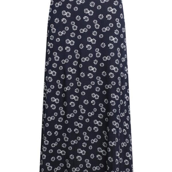 Weird Fish Medivet Printed Jersey Maxi Skirt Navy Blue Size 10