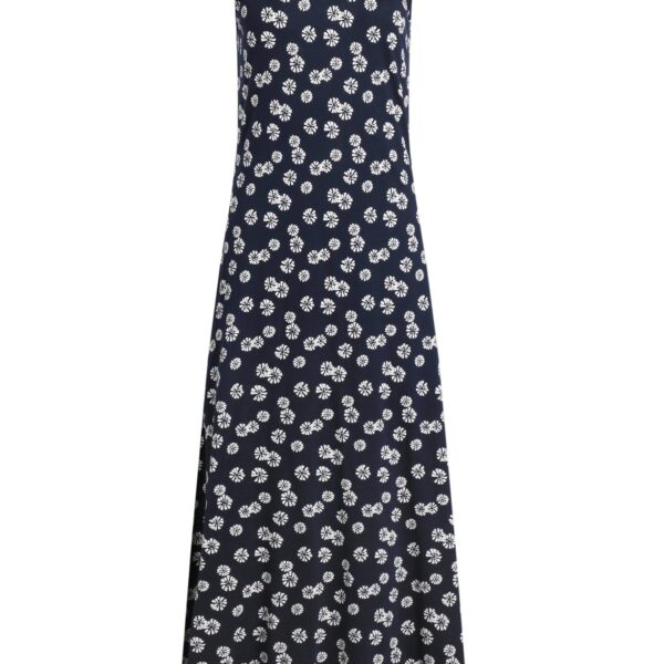Weird Fish Tivoli Printed Jersey Dress Navy Blue Size 18