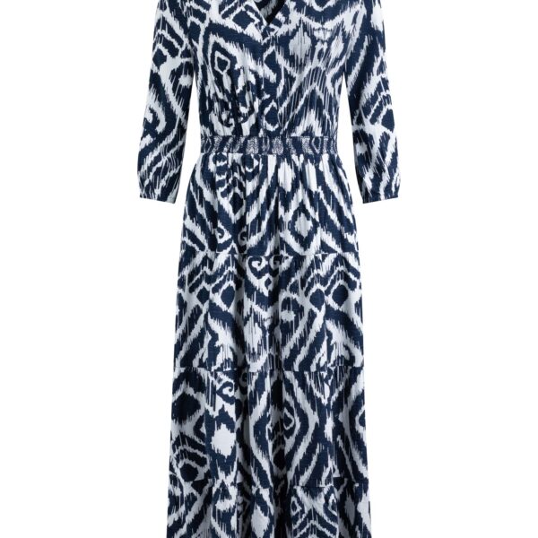 Weird Fish Himanshee Lenzing EcoVero™ Printed Viscose Maxi Dress Indigo Size 12