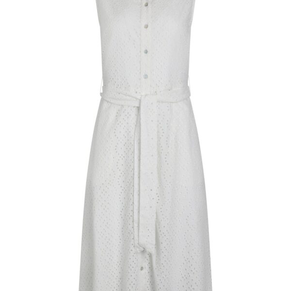 Weird Fish Alinda Cotton Broderie Shirt Dress White Size 20