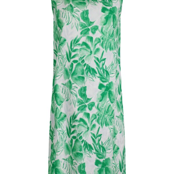 Weird Fish Dayna Linen Rich Printed Shift Dress Evergreen Size 8