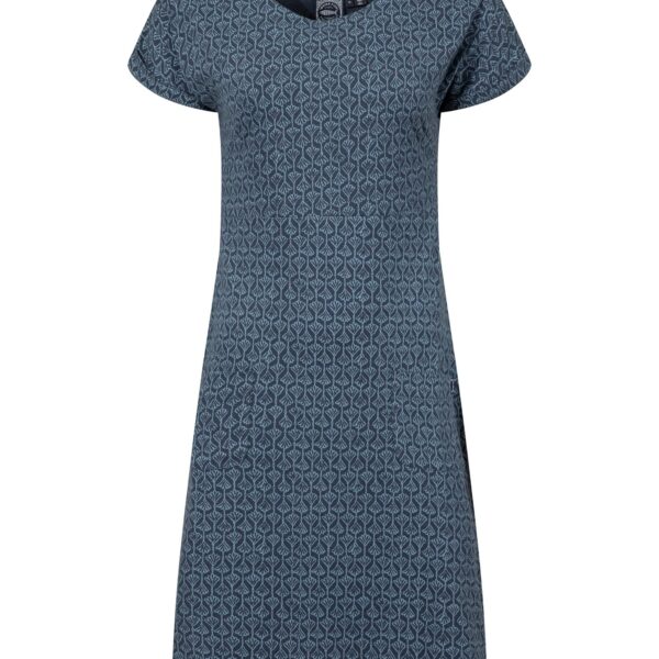 Weird Fish Tallahassee Printed Jersey Dress Powder Blue Size 18