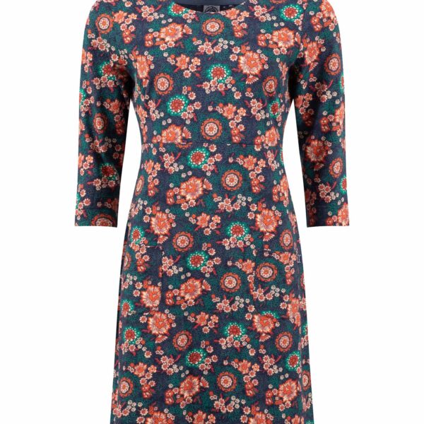 Weird Fish Starshine Printed Jersey Dress Dark Blue Size 22