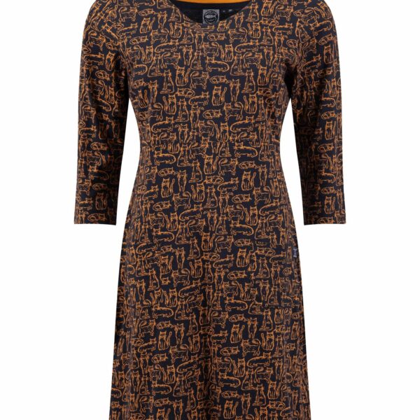 Weird Fish Starshine Printed Jersey Dress Midnight Size 8
