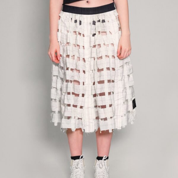RAF Hurricane Parachute Long Skirt in White