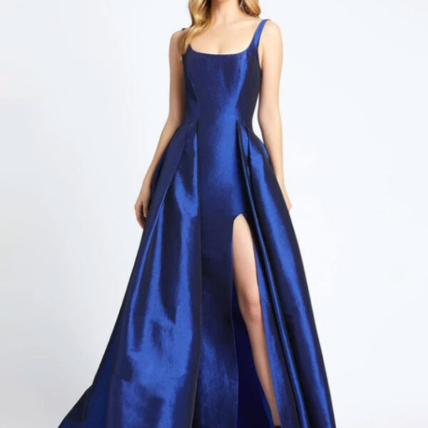 Blue Formal Gowns A-Line Prom Dress Taffeta Floor-Length Party Dresses Gossip Gowns