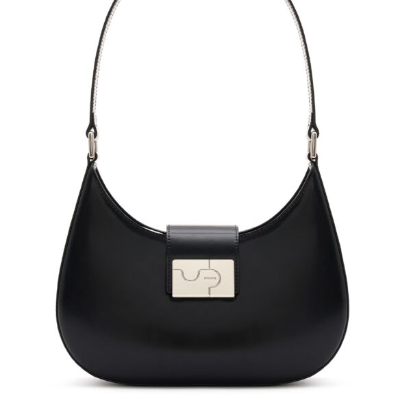 Albany Black Leather Shoulder Bag