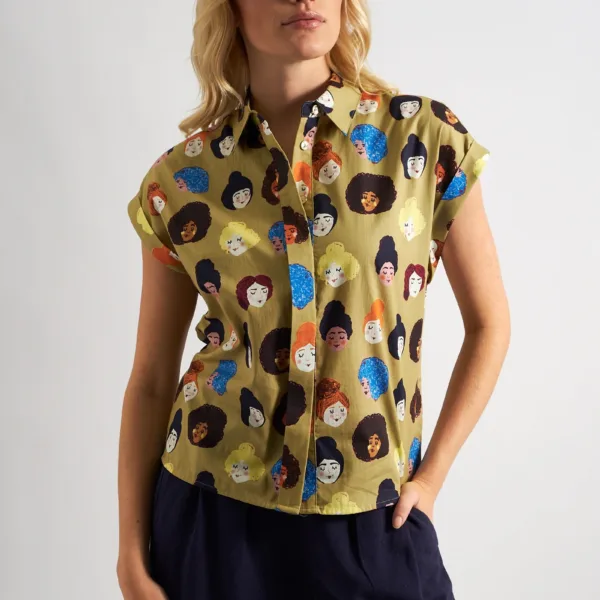 Abinaya Besties Print Short Sleeved Shirt