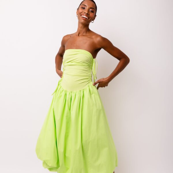 Alexa Lime Green Puffball Dress