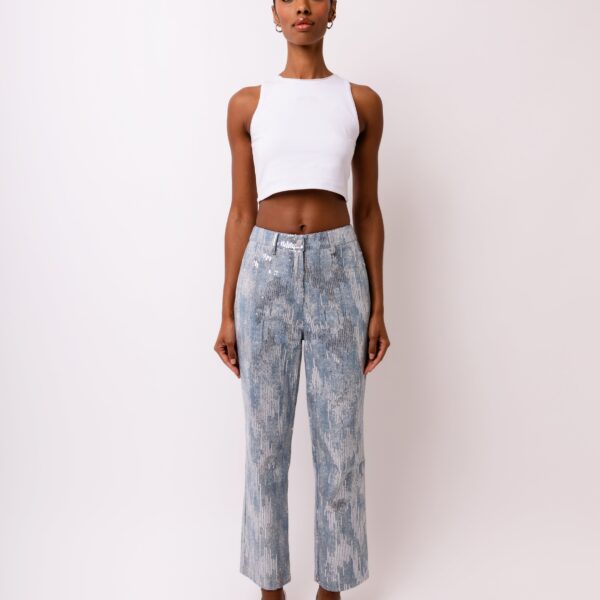 Teddie Embellished Denim Trousers