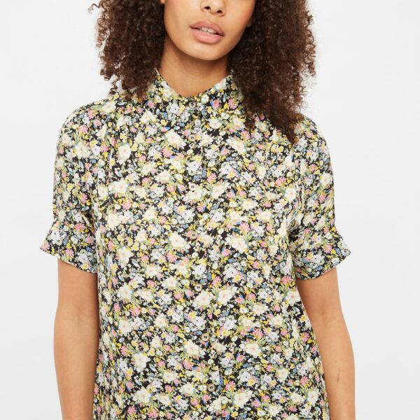 Louche Barclay Petal Parade Print Short Sleeve Blouse