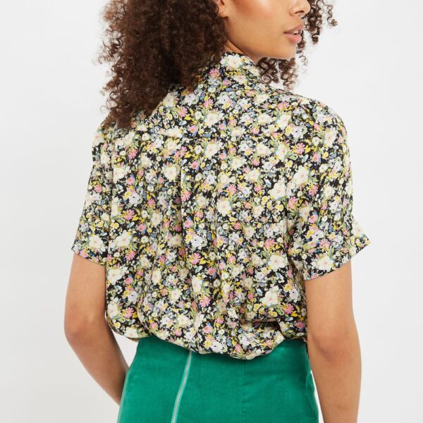 Louche Barclay Petal Parade Print Short Sleeve Blouse