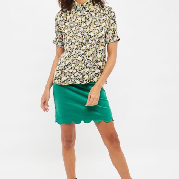 Louche Barclay Petal Parade Print Short Sleeve Blouse