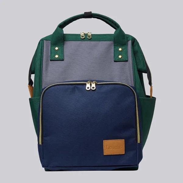 Billie Colour Block Pocket Backpack Green