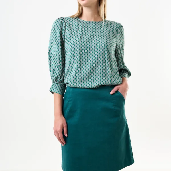 Dylan Babycord Mini Skirt - Petrol