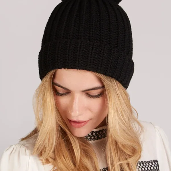 Everly Black Beanie
