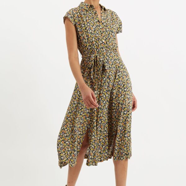 Fleur Santa Fe Floral Midi Shirt Dress