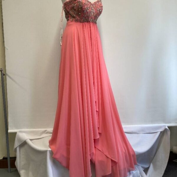 Viva Prom Strapless Prom Dress Pink Size: 10