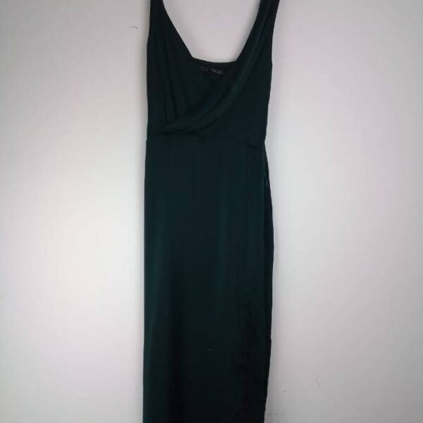 Zara Women's Lingerie Style Dress Forest Green Size: M