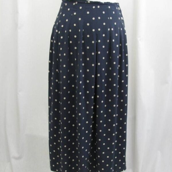 Bellerose Viscose Midi Length Skirt Blue Polka Dot Size: 10