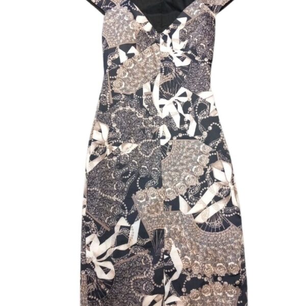 Karen Millen Dress Brown / Cream Size: 8