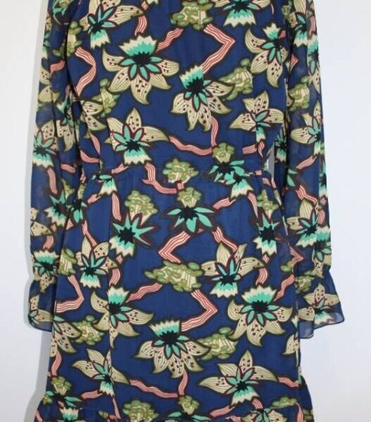 Scotch & Soda Maison Scotch Frill Hem Dress Blue/multi Size: S
