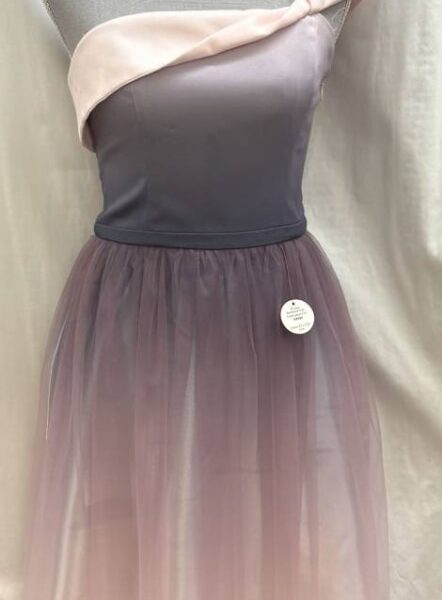 Chi Chi 1 Shoulder 50s Style Satin Net Party Prom Dress Pink Purple Size: 10