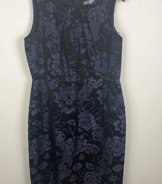 Jigsaw Sleeveless Party Dress Floral Navy Size: 14