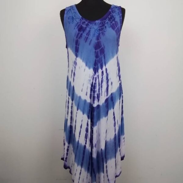 Unbranded Sleeveless Tie Dye  Summer Dress Multi Size: M