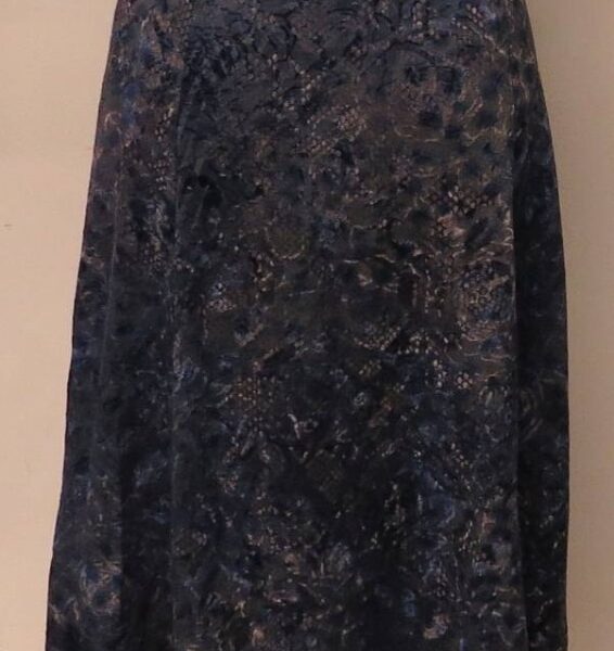 Bhs Profile Midi A-line Skirt Brown & Blue Size: 16