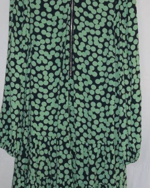 Mint Velvet Loose Fit Dress Green Spot Size: 8