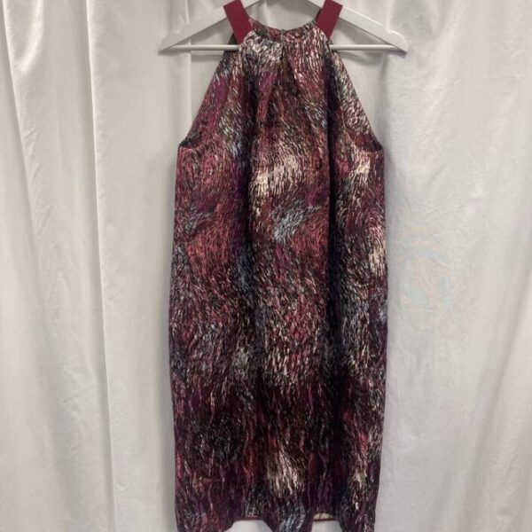 L.k.bennett Cocktail Shiny Dress Purple Size: 10