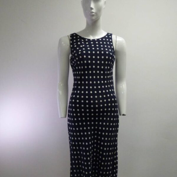 M&s Sleeveless Dress Blue & White Size: 12