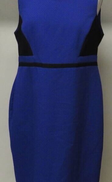 Dorothy Perkins Sleeveless Dress Blue & Black Size: 16