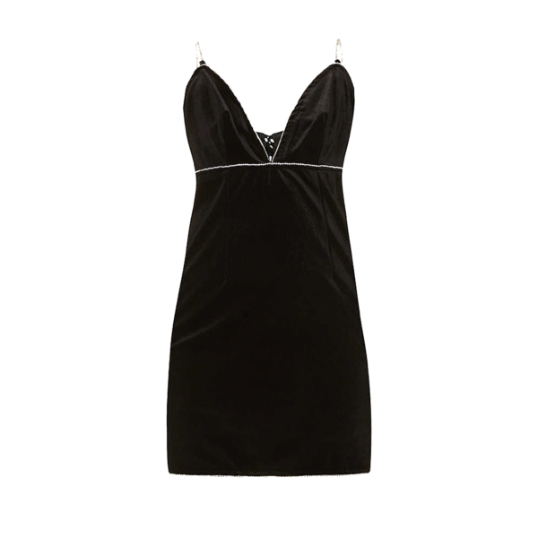 Audrey Black Velvet Mini Dress