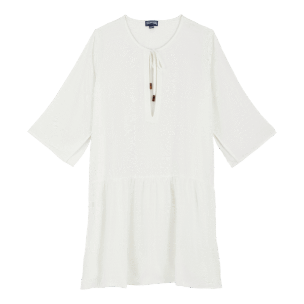 Women Plumetis Short Dress - Loom - Beige - Vilebrequin