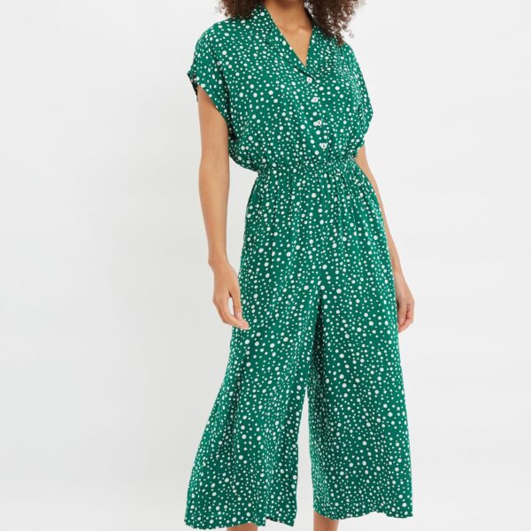 Mafalda Spot It Print Short Sleeve Jumpsuit