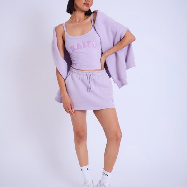 Kaiia Logo Mini Sweat Skirt Lilac