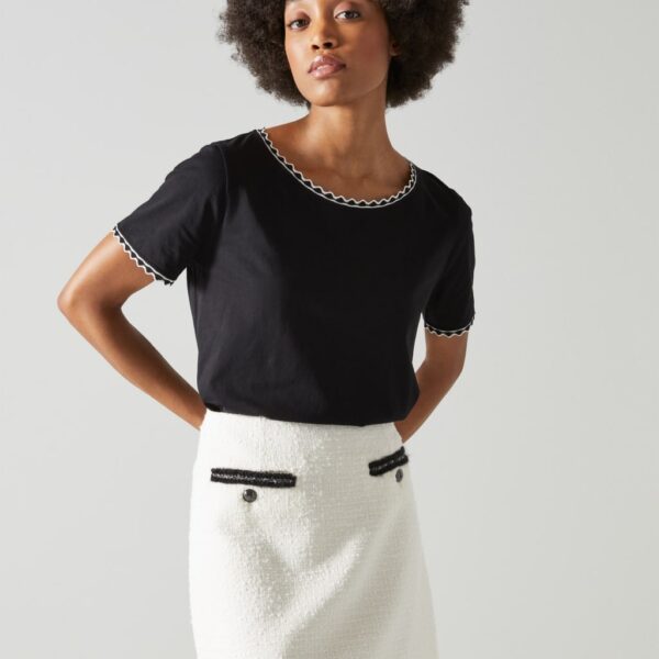 Lk Bennett Women's Mini A-Line Skirt - 12 - Cream, Cream
