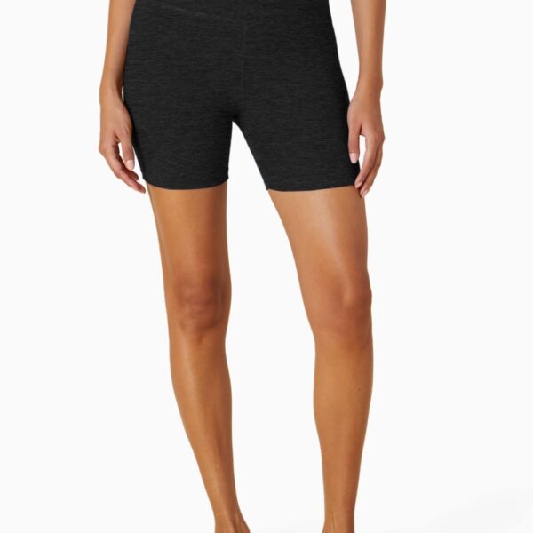 Beyond Yoga Women's Spacedye Keep Pace High Waisted Biker Gym Shorts - XS - Black, Black