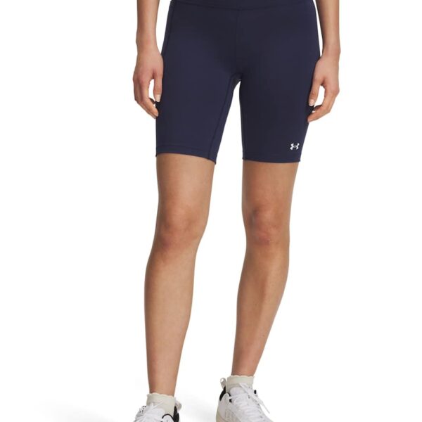 Under Armour Women's High Waisted Gym Shorts - Dark Indigo, Dark Indigo