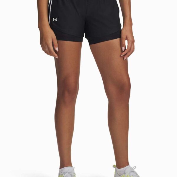 Under Armour Women's Tech Play Up 2-in-1 Layered Gym Shorts - Black, Black