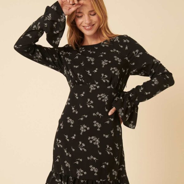 Nobody's Child Women's Bella Mini Dress - 12 - Black Mix, Black Mix