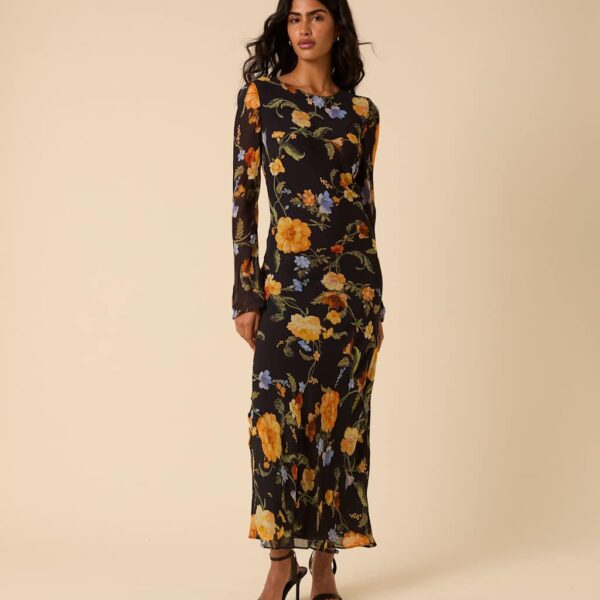 Nobody's Child Women's Floral Midaxi Column Dress - 18 - Multi, Multi