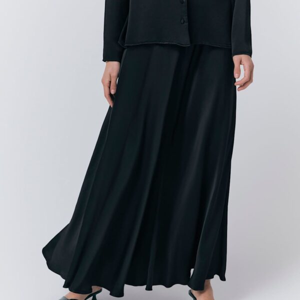 Ghost Women's Satin Maxi Slip Skirt - Black, Black