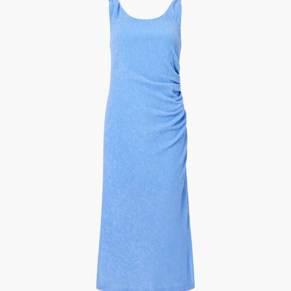 French Connection Women's Textured Knotted Midi Bodycon Dress - XL - Blue, Blue